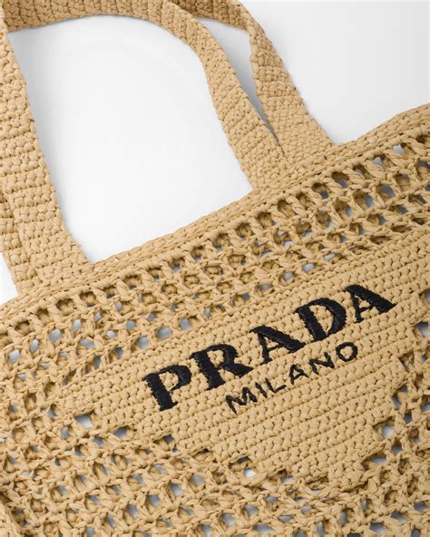 prada crochet tote|prada wicker tote bag.